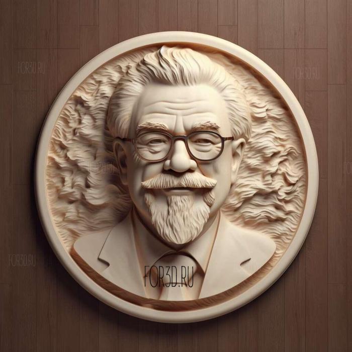 colonel sanders 4 stl model for CNC